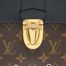AAA Replica Louis Vuitton LV ONE HANDLE FLAP BAG MM MONOGRAM CANVAS/BLACK GHW