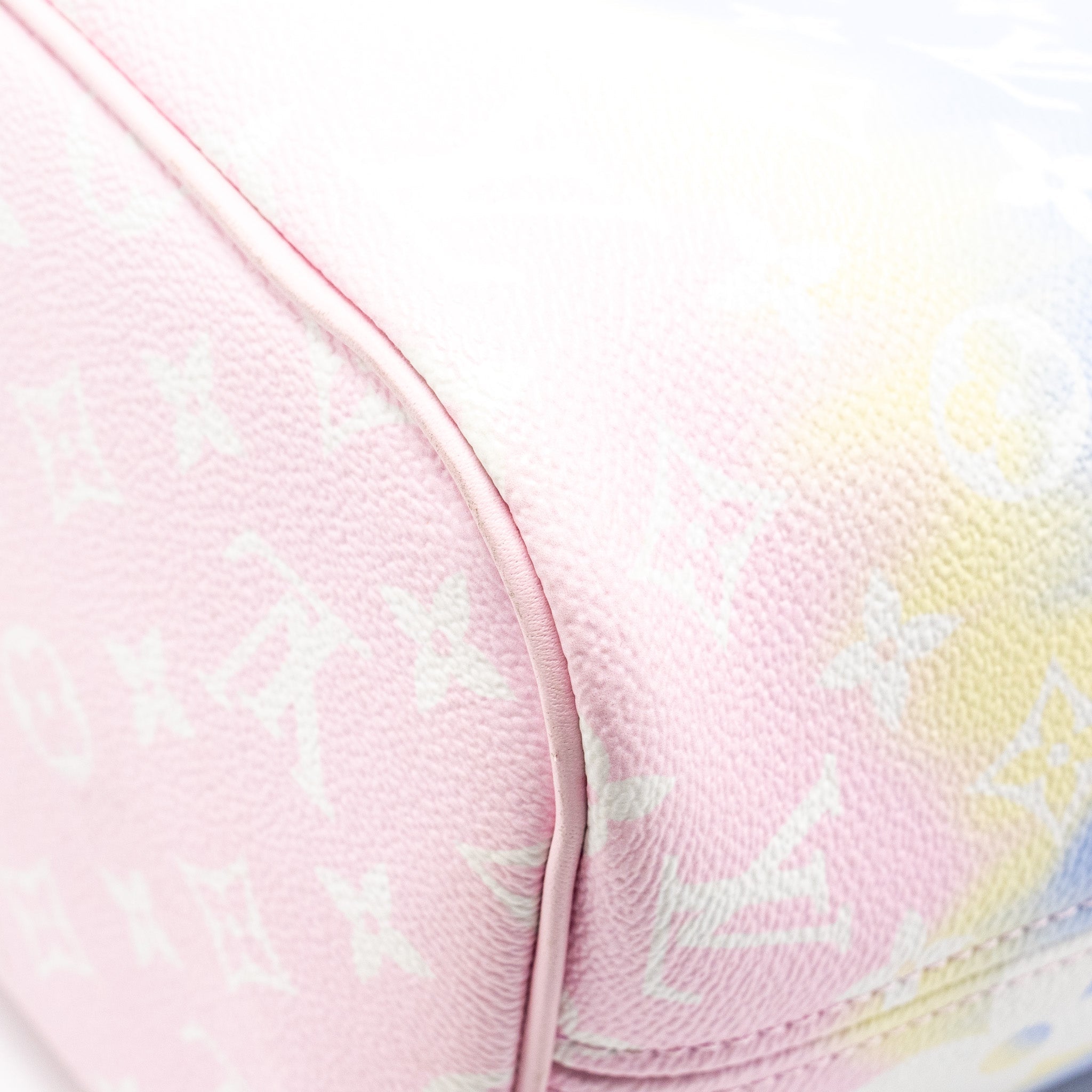AAA Replica Louis Vuitton LV NEVERFULL MM ESCAL GIANT CANVAS PASTEL PINK SHW