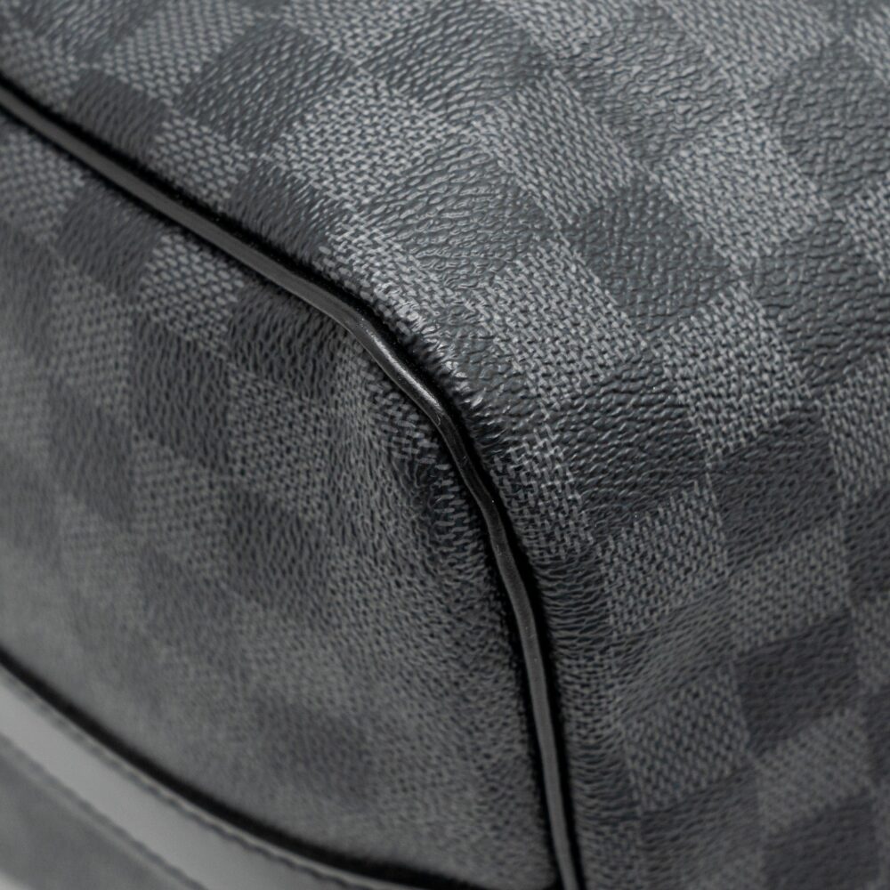 AAA Replica Louis Vuitton LV KEEPALL BANDOULIERE 45 DAMIER GRAPHITE CANVAS BLACK SHW