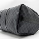 AAA Replica Louis Vuitton LV KEEPALL BANDOULIERE 45 DAMIER GRAPHITE CANVAS BLACK SHW