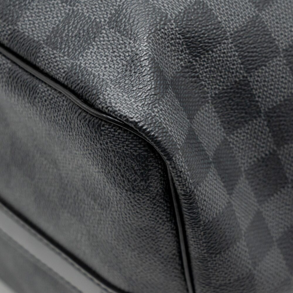 AAA Replica Louis Vuitton LV KEEPALL BANDOULIERE 45 DAMIER GRAPHITE CANVAS BLACK SHW