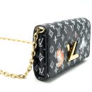 AAA Replica Louis Vuitton LV TWIST CHAIN WALLET MONOGRAM CATOGRAM CAT BLACK