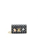 AAA Replica Louis Vuitton LV TWIST CHAIN WALLET MONOGRAM CATOGRAM CAT BLACK