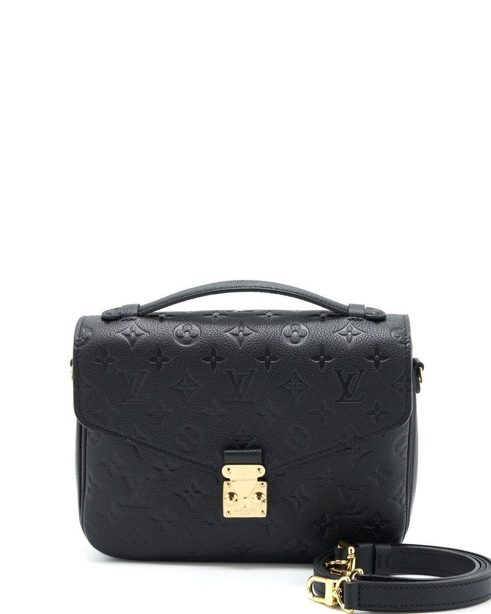 AAA Replica Louis Vuitton LV POCHETTE MÉTIS MONOGRAM EMPREINTE BLACK GHW