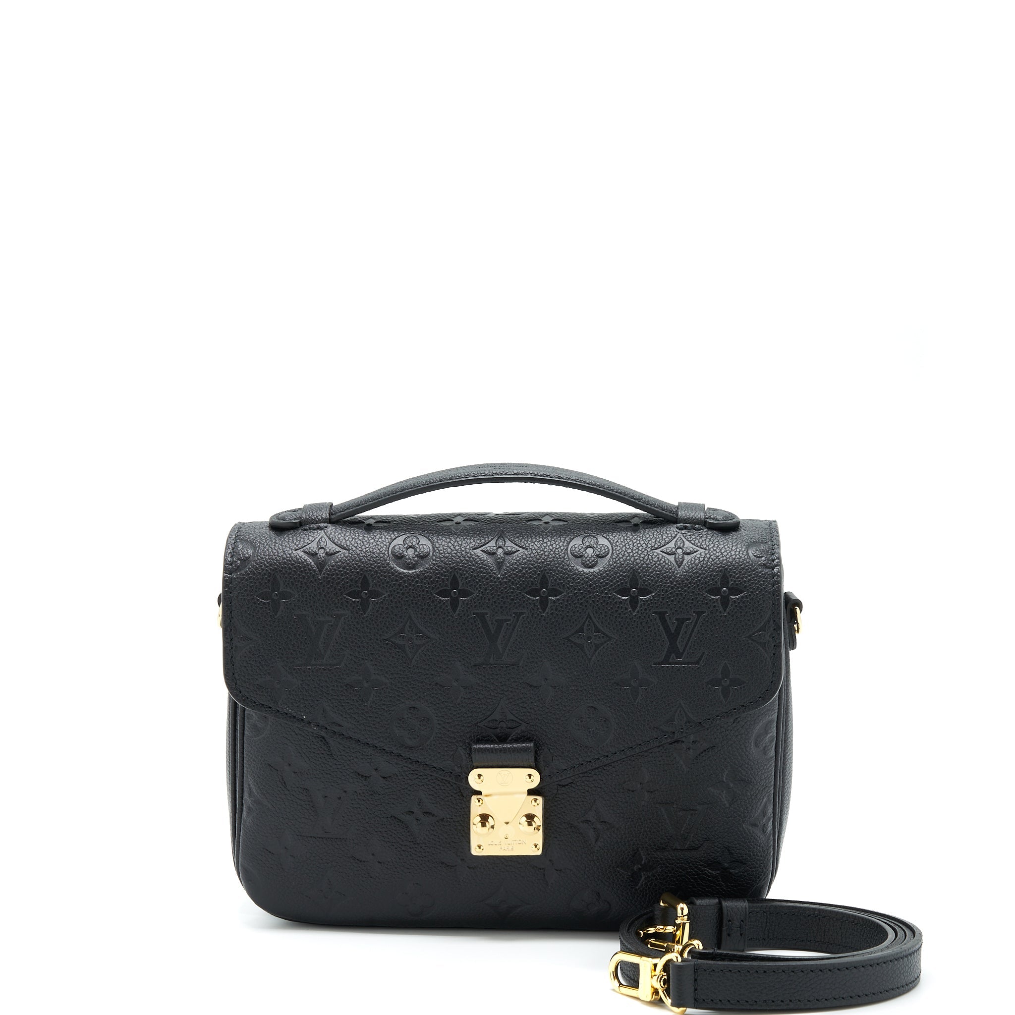 AAA Replica Louis Vuitton LV POCHETTE MÉTIS MONOGRAM EMPREINTE BLACK GHW