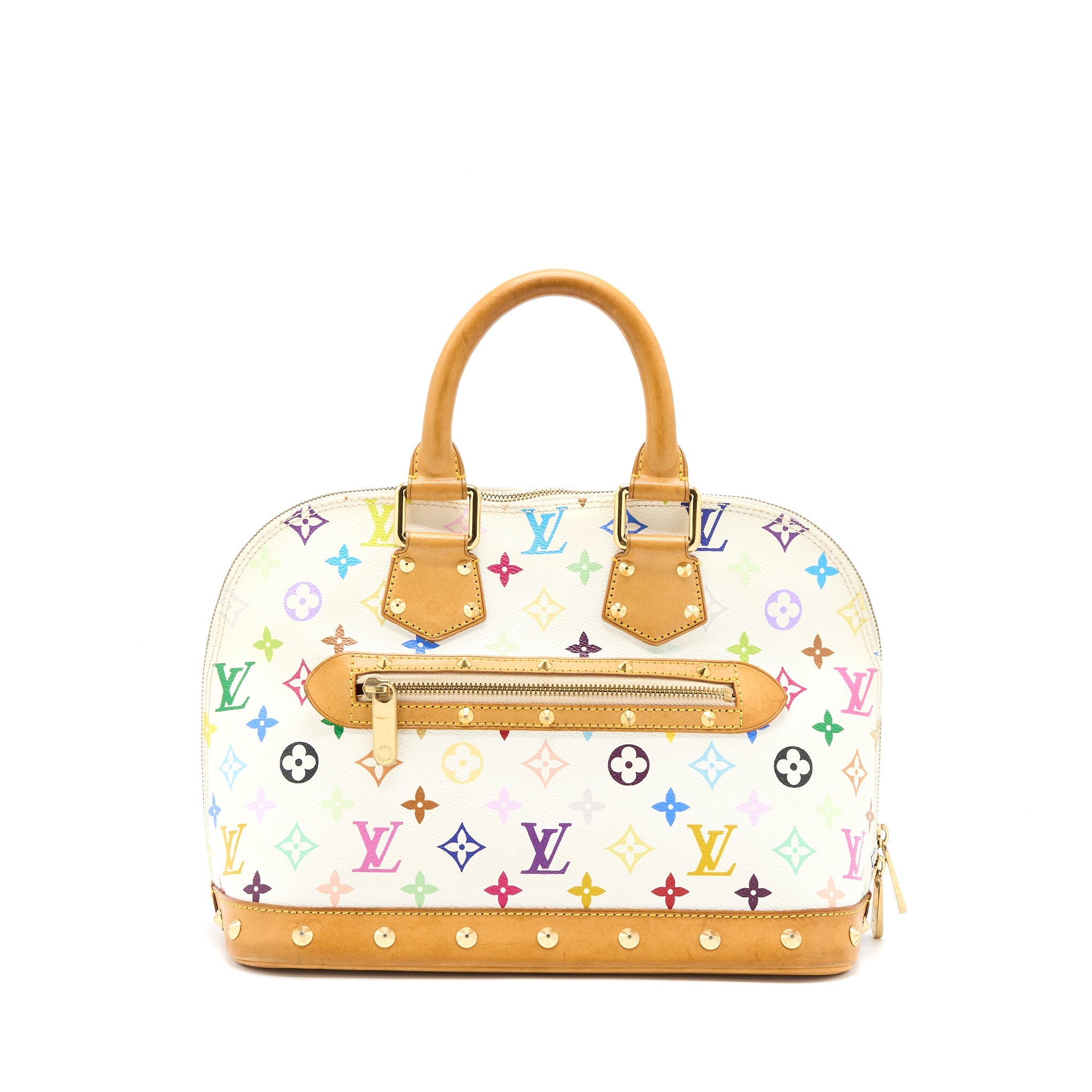 AAA Replica Louis Vuitton LV ALMA BAG MONOGRAM CANVAS WHITE/MULTICOLOURED GHW