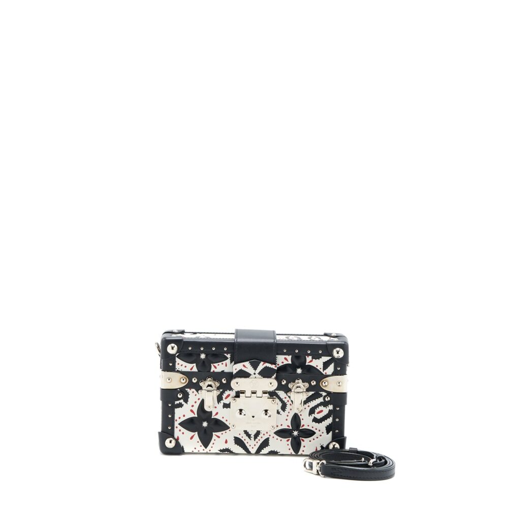 AAA Replica Louis Vuitton LV PETIT MALLET LIMITED EDITION BLACK / WHITE SHW