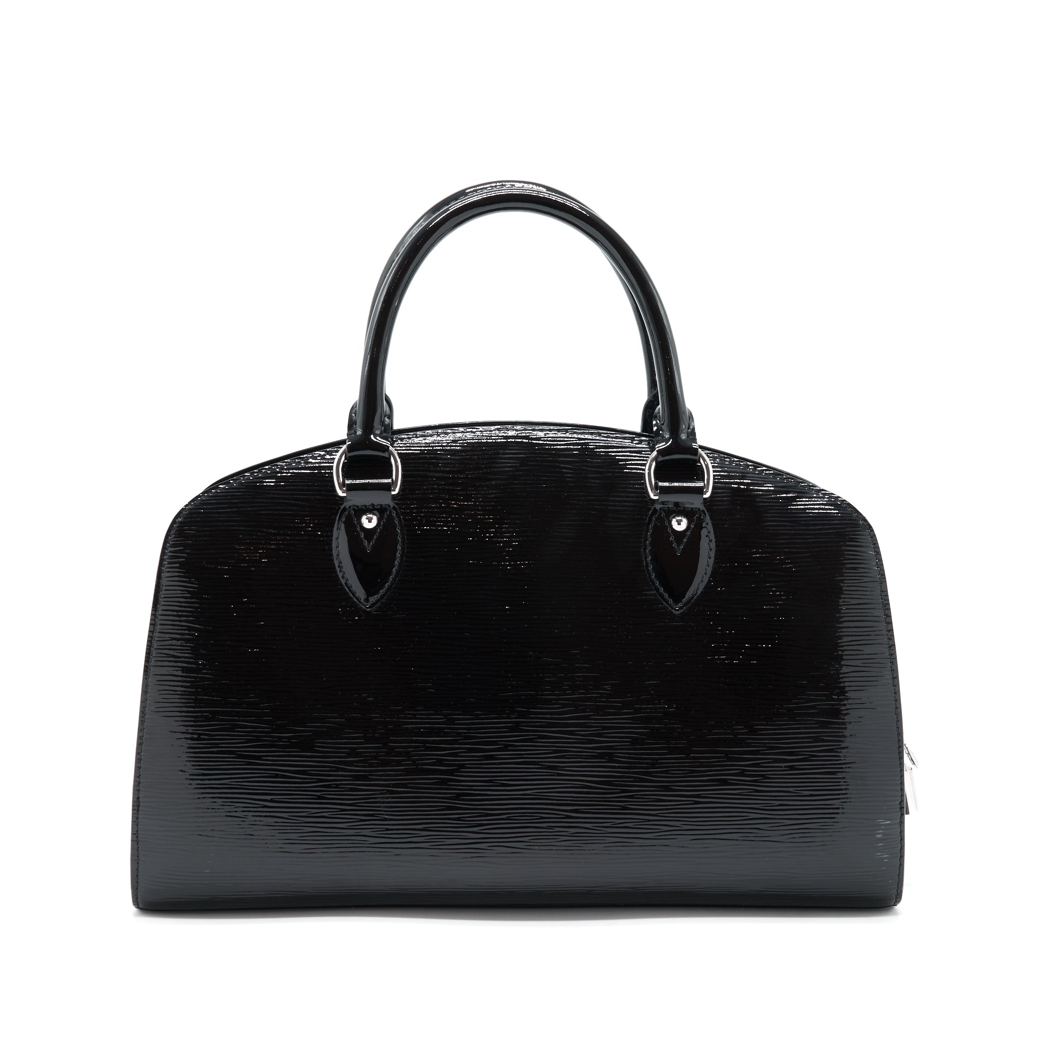 AAA Replica Louis Vuitton LV BOWLING BAG EPI PATENT BLACK