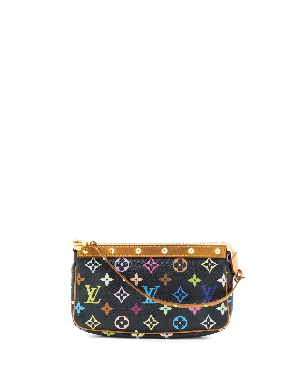 AAA Replica Louis Vuitton LV VINTAGE POCHETTE ACCESSORIES MONOGRAM CANVAS BLACK/MULTICOLOUR GHW