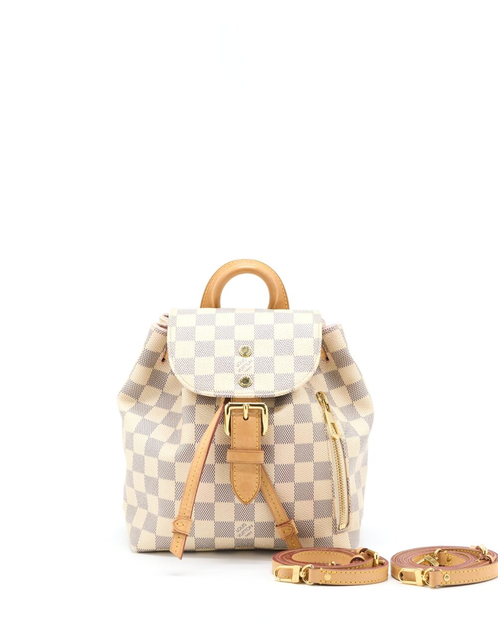 AAA Replica Louis Vuitton LV SPERONE BB BACKPACK DAMIER AZUR GHW