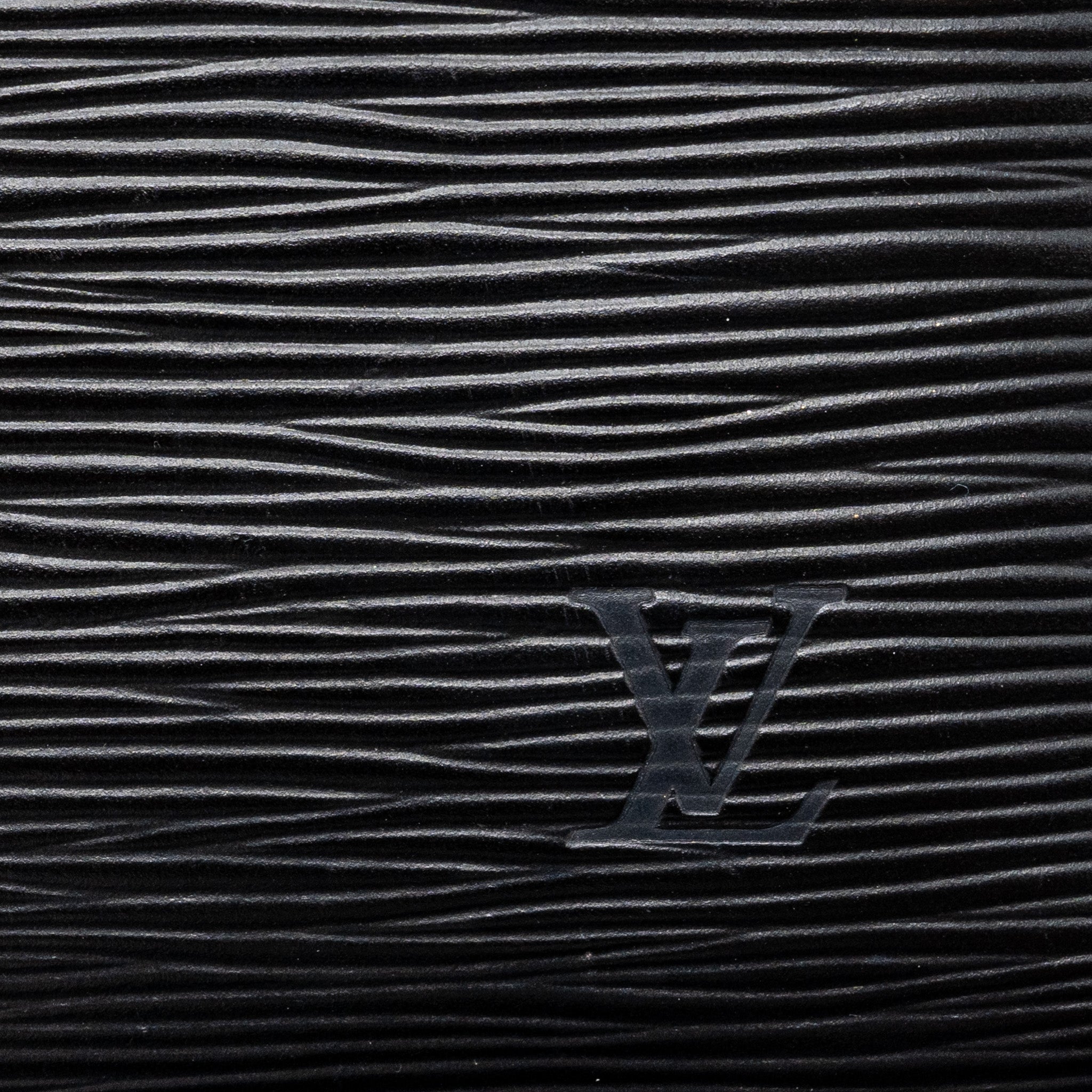 AAA Replica Louis Vuitton LV POCHETTE ACCESSORIES EPI LEATHER BLACK SHW