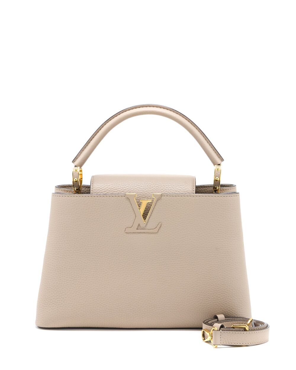 AAA Replica Louis Vuitton LV CAPUCINE MM TAURILLON GALET GHW