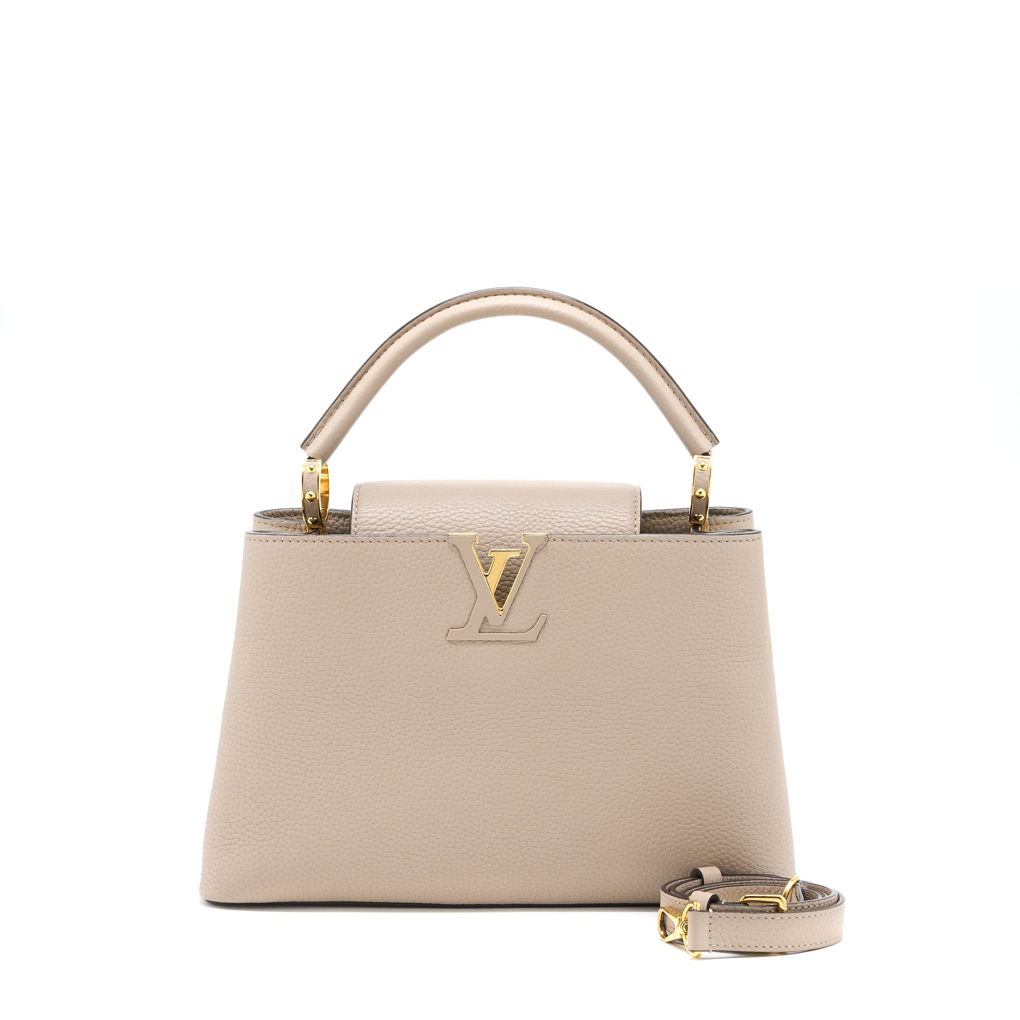 AAA Replica Louis Vuitton LV CAPUCINE MM TAURILLON GALET GHW