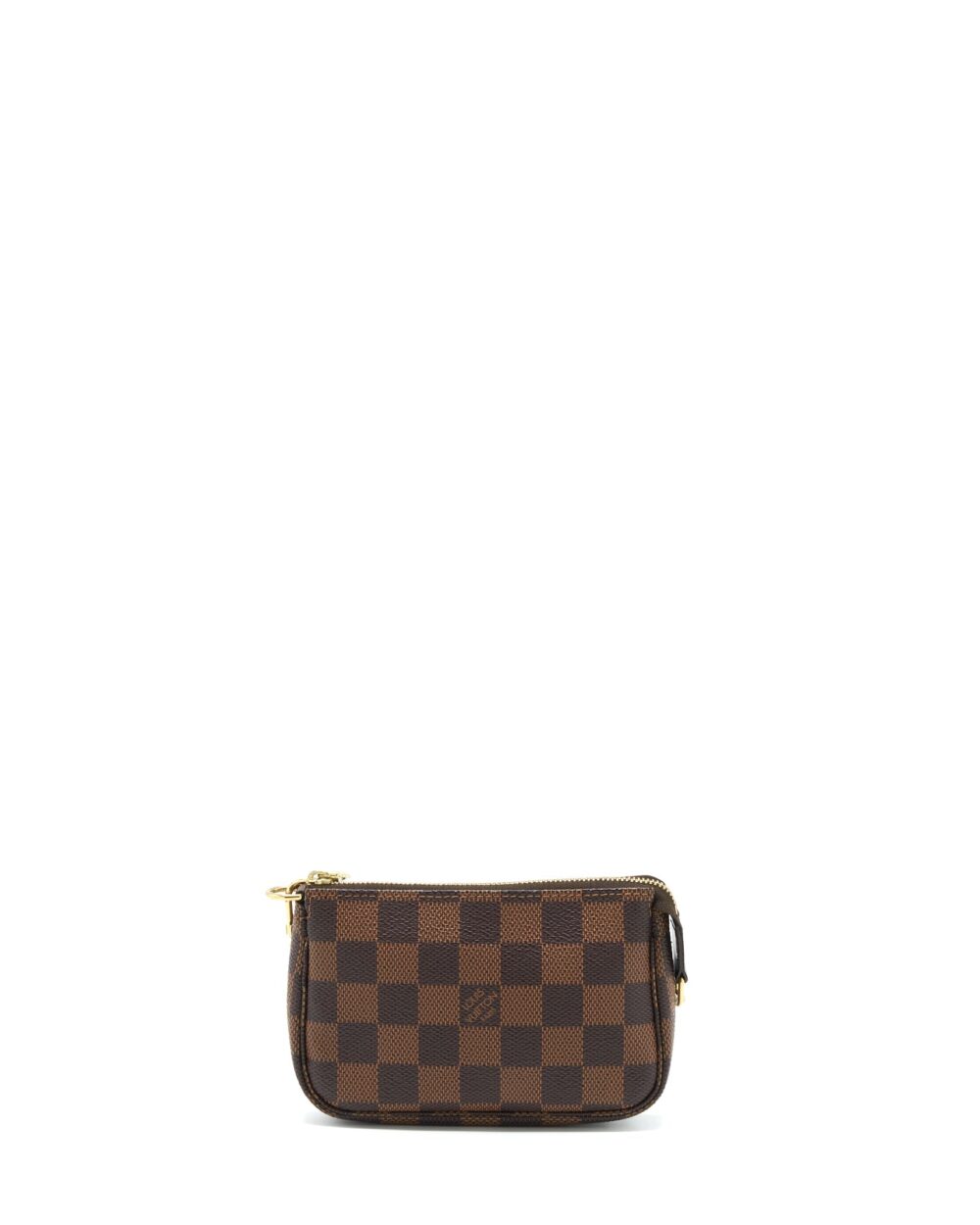 AAA Replica Louis Vuitton LV MINI POCHETTE ACCESSORIES DAMIER EBENE CANVAS GHW