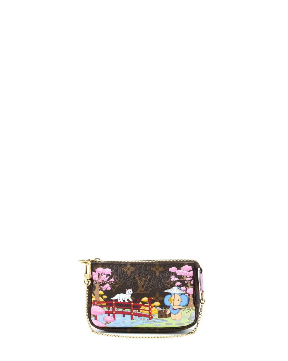 AAA Replica Louis Vuitton LV MINI POCHETTE LIMITED EDITION MONOGRAM CANVAS / PINK GHW