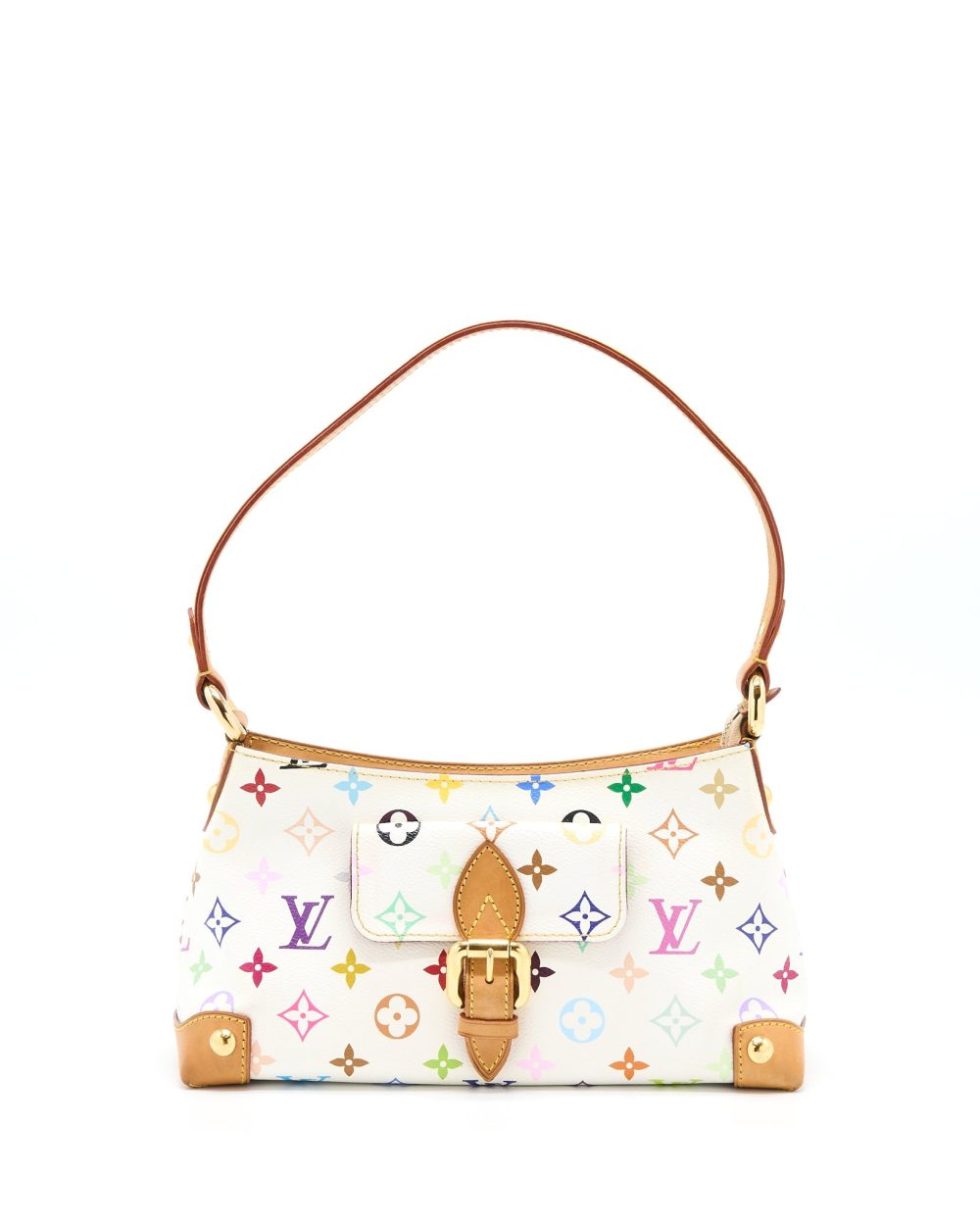 AAA Replica Louis Vuitton LV VINTAGE ELIZA SHOULDER BAG WHITE/MULTICOLOUR GHW