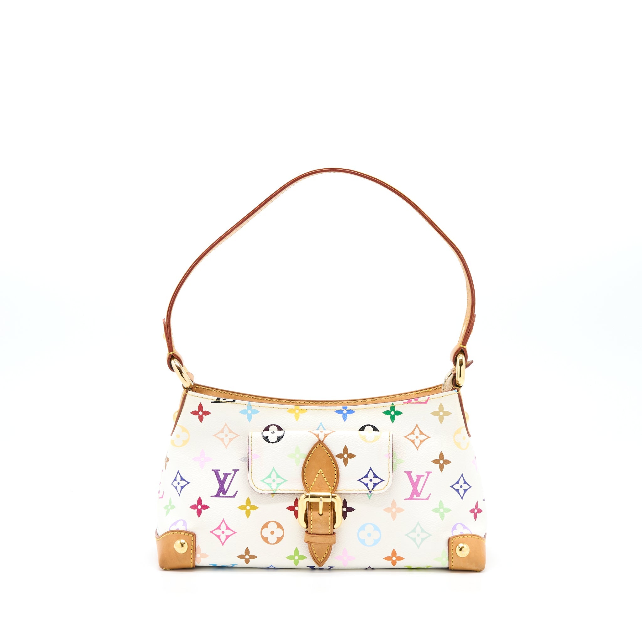 AAA Replica Louis Vuitton LV VINTAGE ELIZA SHOULDER BAG WHITE/MULTICOLOUR GHW