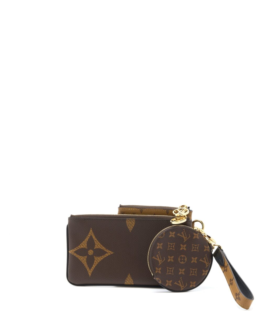 AAA Replica Louis Vuitton LV TRIO POUCH M68756 MONOGRAM REVERSE GHW M68756