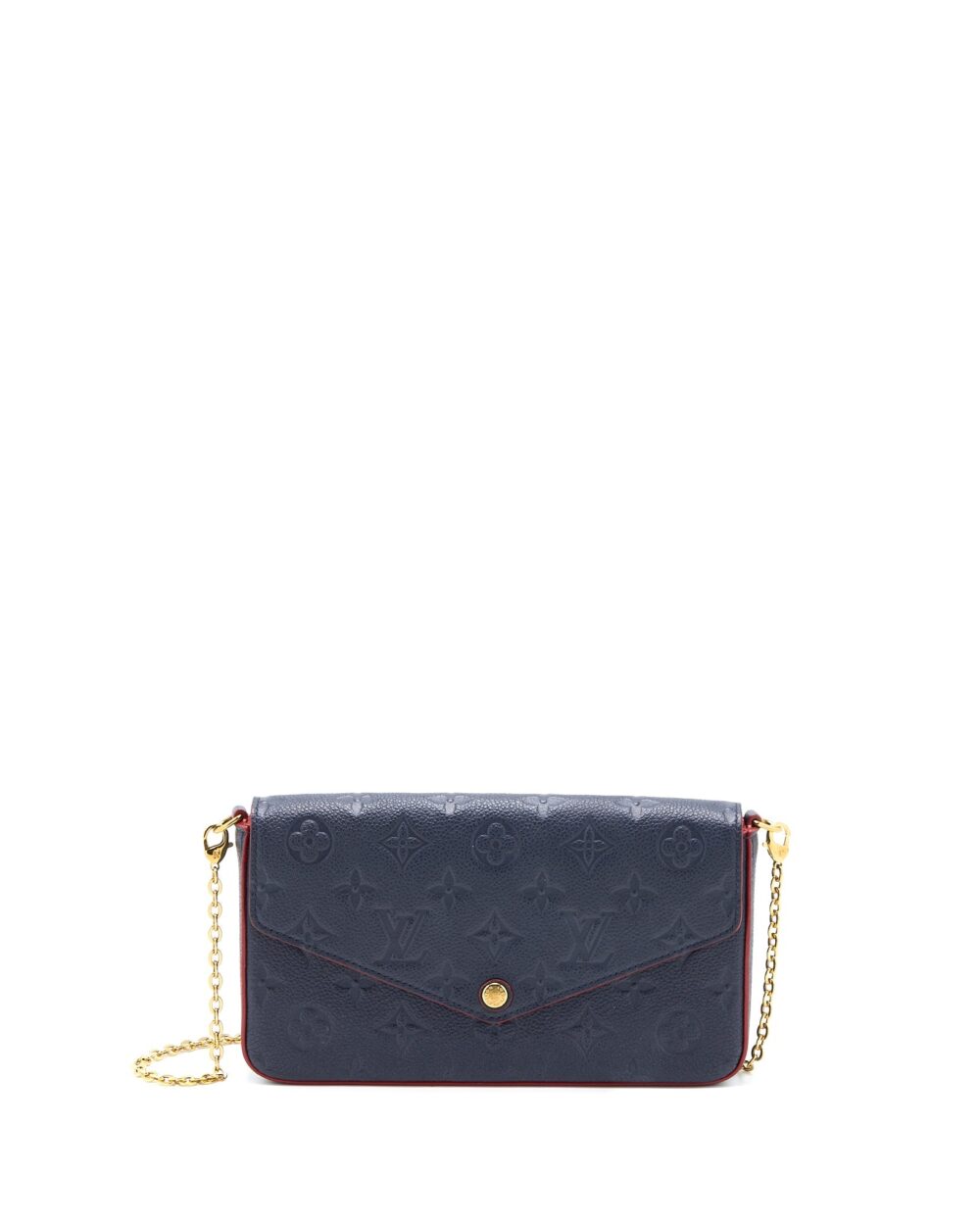 AAA Replica Louis Vuitton LV FELICIE POCHETTE MONOGRAM EMPREINTE NAVY GHW