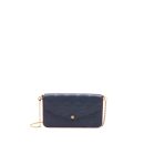 AAA Replica Louis Vuitton LV FELICIE POCHETTE MONOGRAM EMPREINTE NAVY GHW