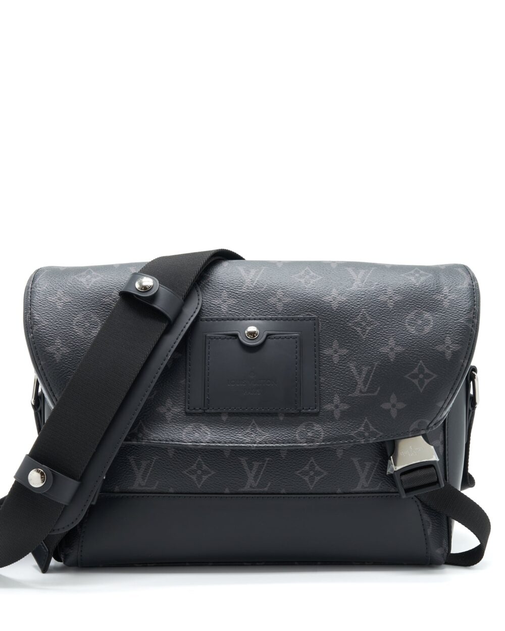 AAA Replica Louis Vuitton LV ECLIPSE VOYAGER MESSENGER BAG MONOGRAM CANVAS BLACK YEAR 2020