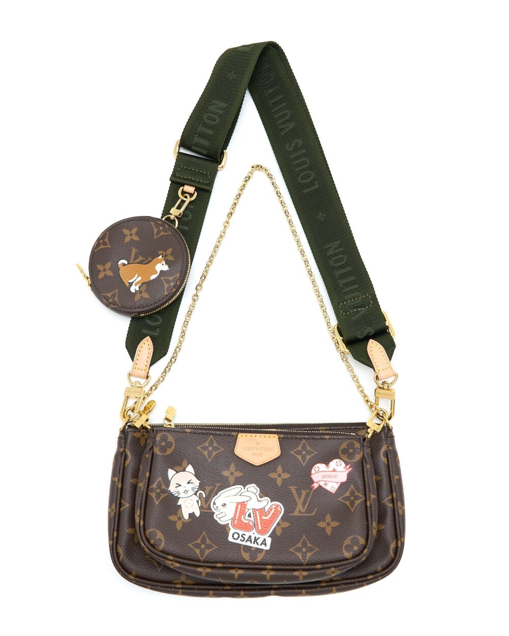 AAA Replica Louis Vuitton LV MULTI POCHETTE LIMITED EDITION MONOGRAM CANVAS MULTICOLOUR GHW