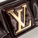 AAA Replica Louis Vuitton LV SOBE CLUTCH PATENT LEATHER DARK PURPLE GHW