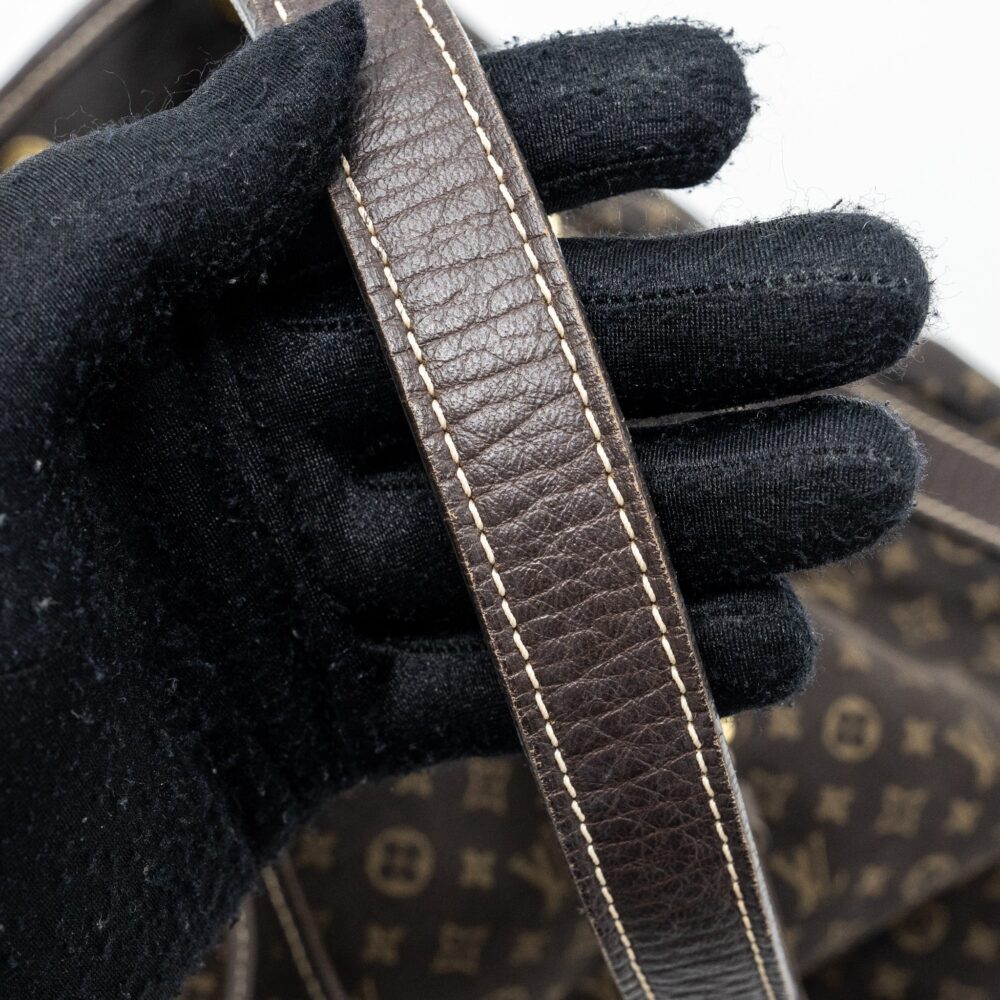 AAA Replica Louis Vuitton LV LIN NOE BAG FABRIC / LEATHER EBENE GHW