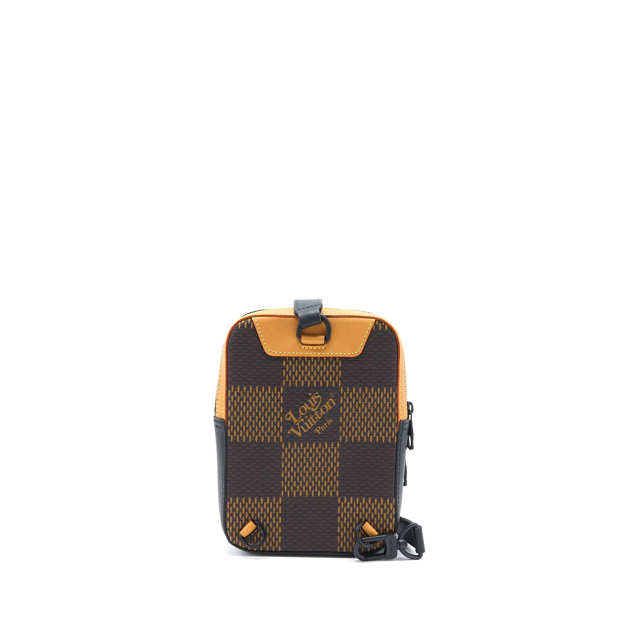 AAA Replica Louis Vuitton LV NIGO AMAZONE SLING BAG DAMIER EBENE CANVAS BROWN BLACK HARDWARE