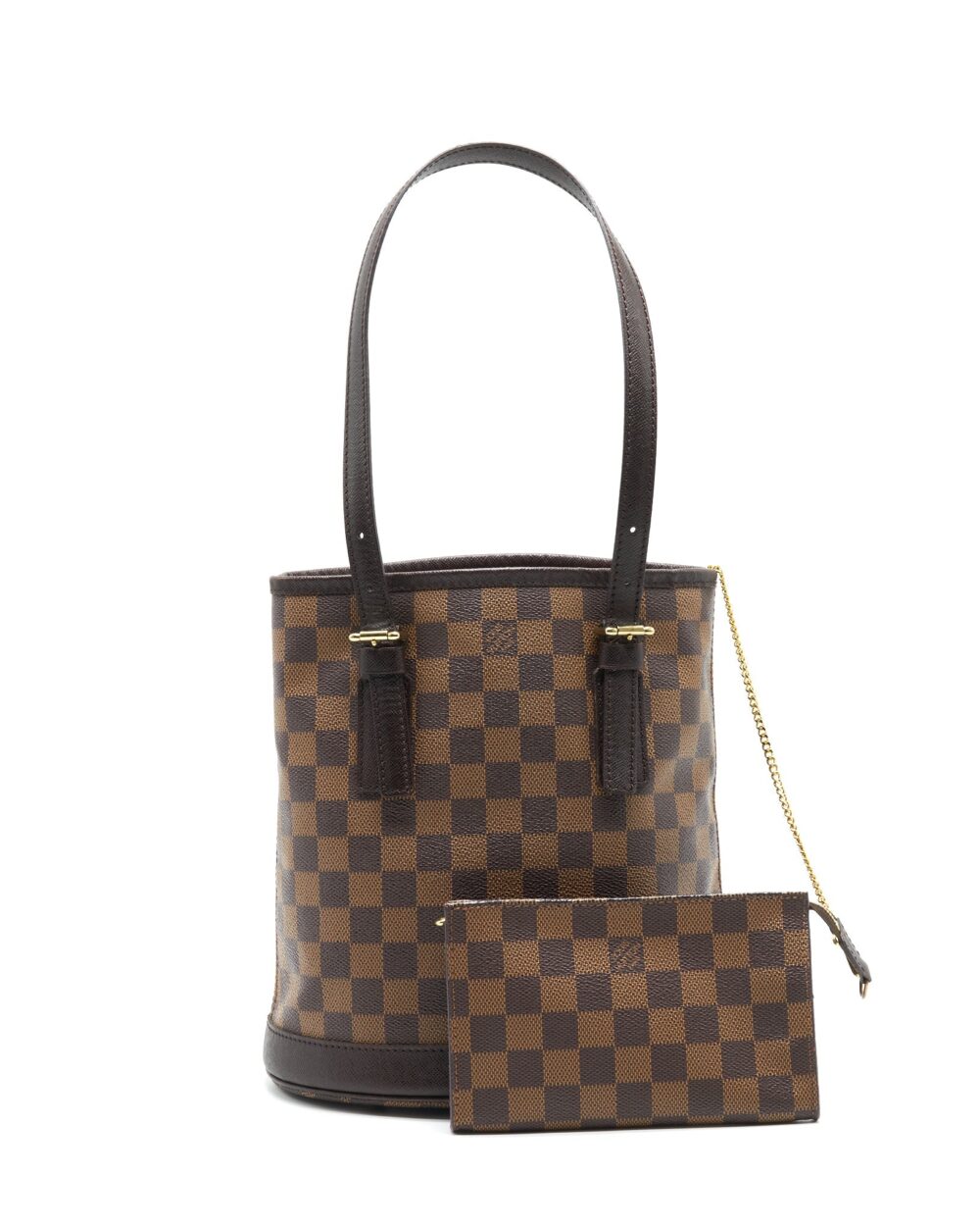 AAA Replica Louis Vuitton LV MARAIS DAMIER EBENE PETIT BUCKET BAG