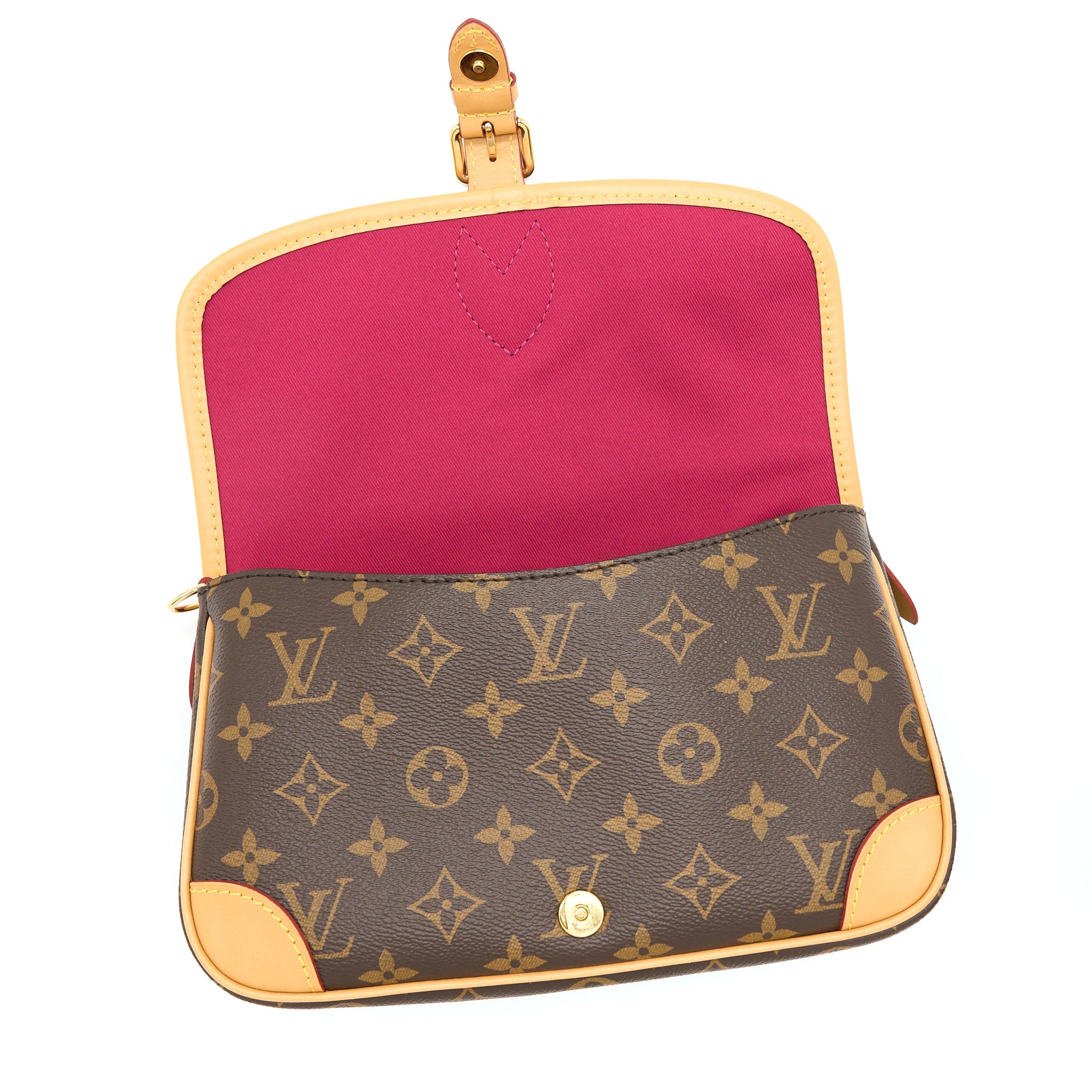 AAA Replica Louis Vuitton LV DIANE MONOGRAM CANVAS FUCHSIA GHW