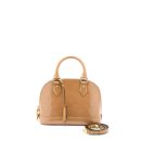 AAA Replica Louis Vuitton LV ALMA BB PATENT DARK BEIGE GHW
