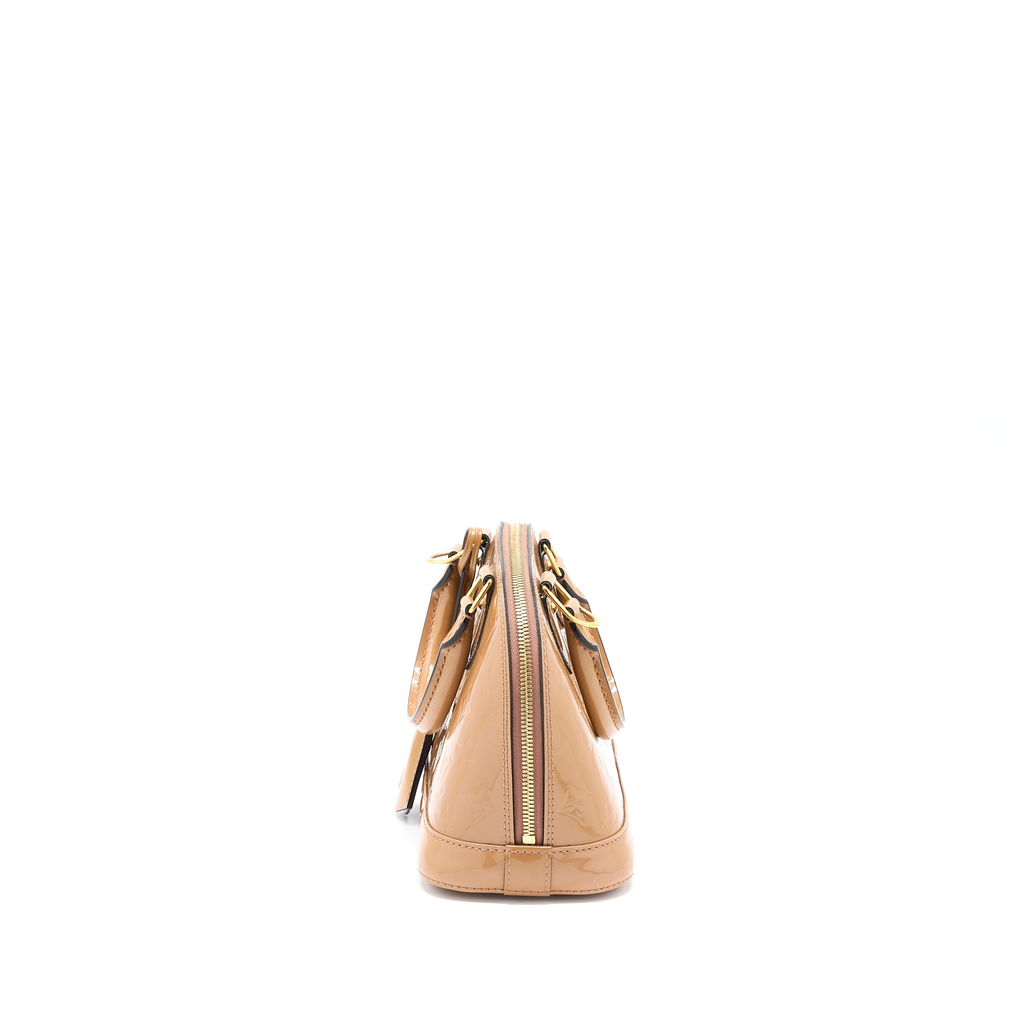 AAA Replica Louis Vuitton LV ALMA BB PATENT DARK BEIGE GHW