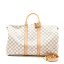 AAA Replica Louis Vuitton LV KEEPALL BANDOULIERE 55 DAMIER AZUR CANVAS GHW