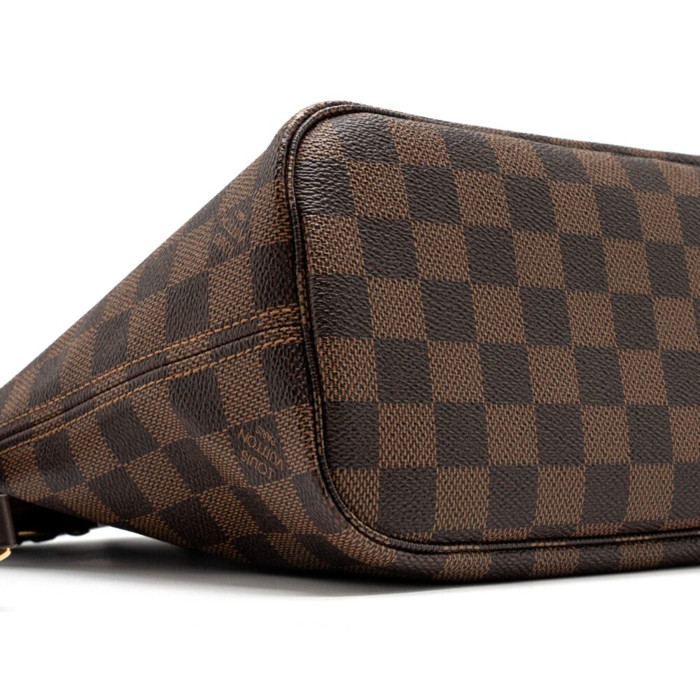 AAA Replica Louis Vuitton LV NEVERFULL PM DAMIER EBENE CANVAS GHW (NEW VERSION)