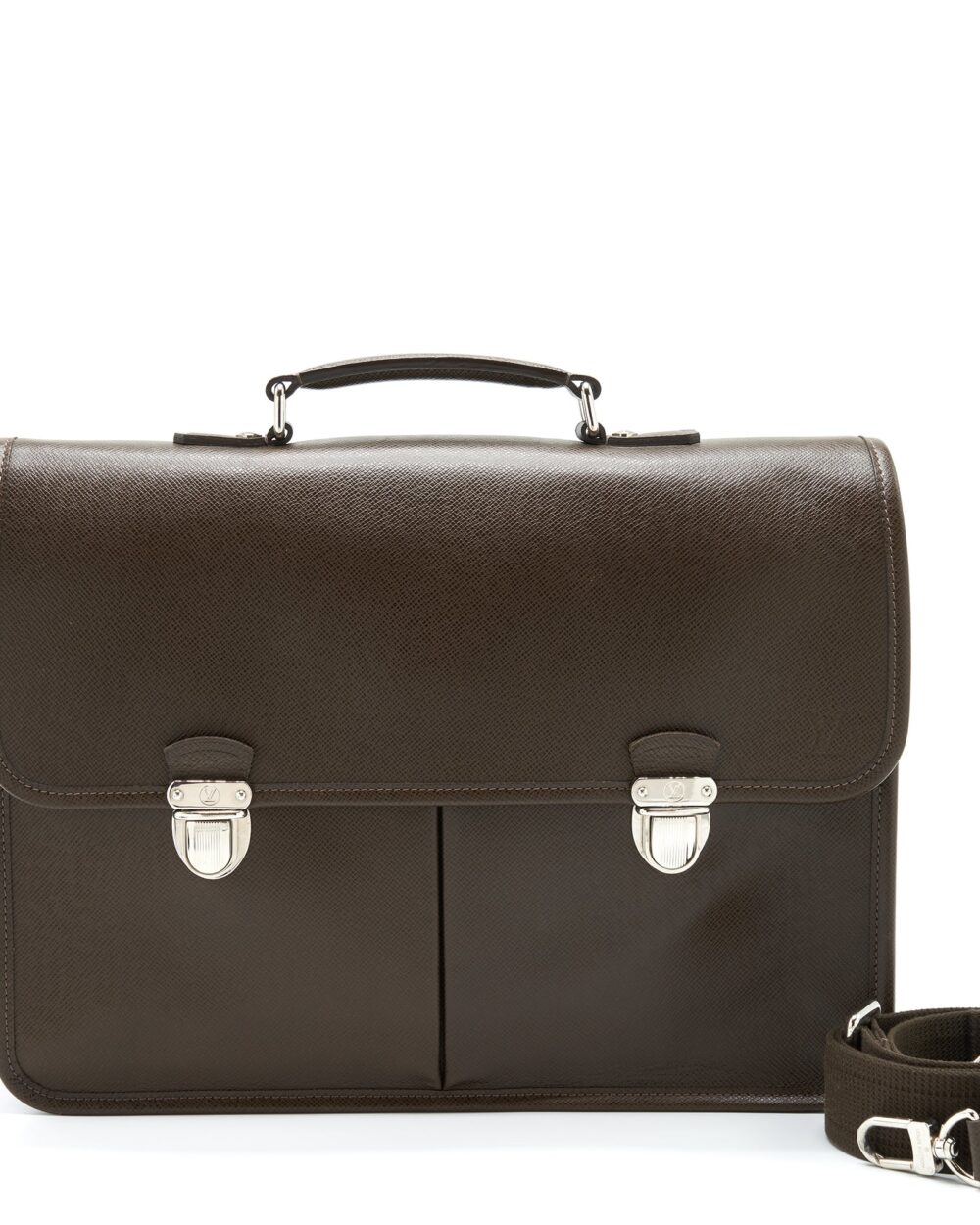 AAA Replica Louis Vuitton LV MEN’S LARGE BRIEFCASE WITH SHOULDER STRAP DARK BROWN SHW