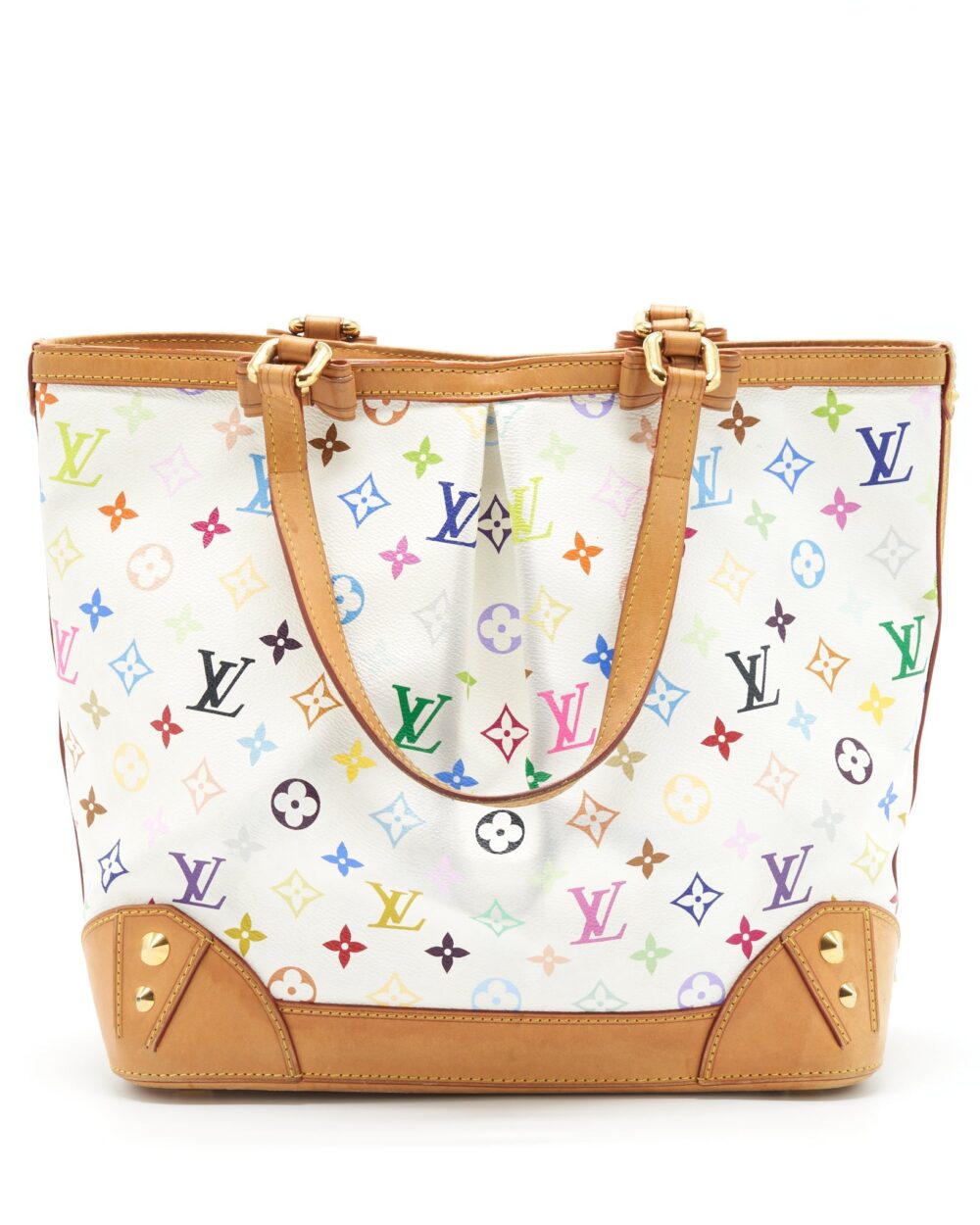 AAA Replica Louis Vuitton LV TOTE BAG WHITE MONOGRAM MULTICOLOUR GHW
