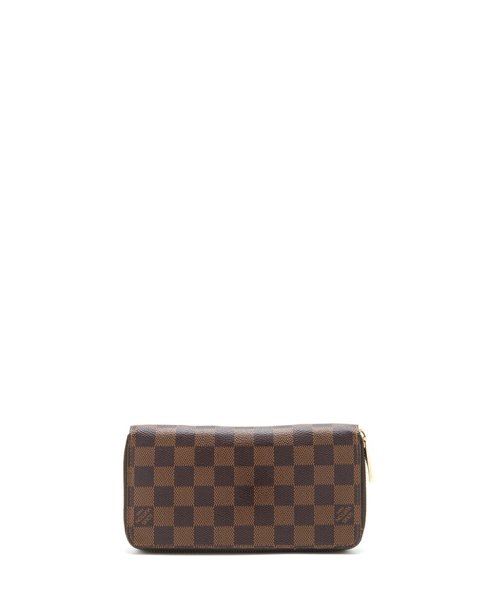 AAA Replica Louis Vuitton LV ZIPPER LONG WALLET DAMIER EBENE GHW