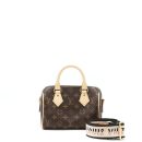 AAA Replica Louis Vuitton LV SPEEDY BANDOULIERE 20 MONOGRAM CANVAS/BLACK MULTICOLOUR STRAP