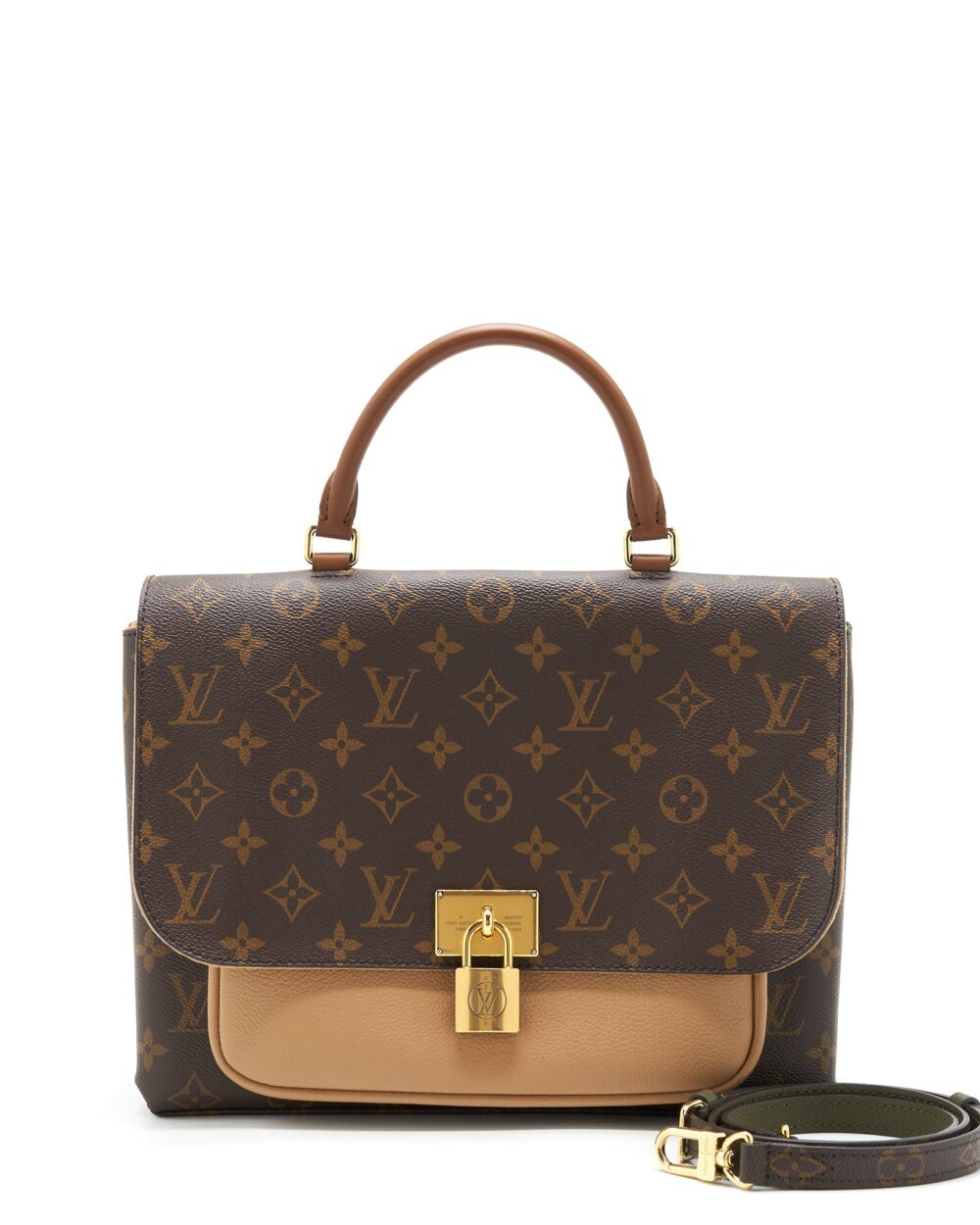AAA Replica Louis Vuitton LV MARIGNAN TOP HANDLE BAG SESAME MONOGRAM CANVAS GHW