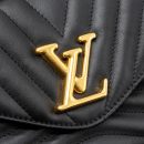 AAA Replica Louis Vuitton LV NEW WAVE PM CHAIN BAG CALFSKIN BLACK GHW (NEW VERSION)