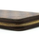AAA Replica Louis Vuitton LV ZIPPER LONG WALLET DAMIER EBENE GHW