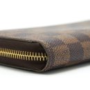 AAA Replica Louis Vuitton LV ZIPPER LONG WALLET DAMIER EBENE GHW