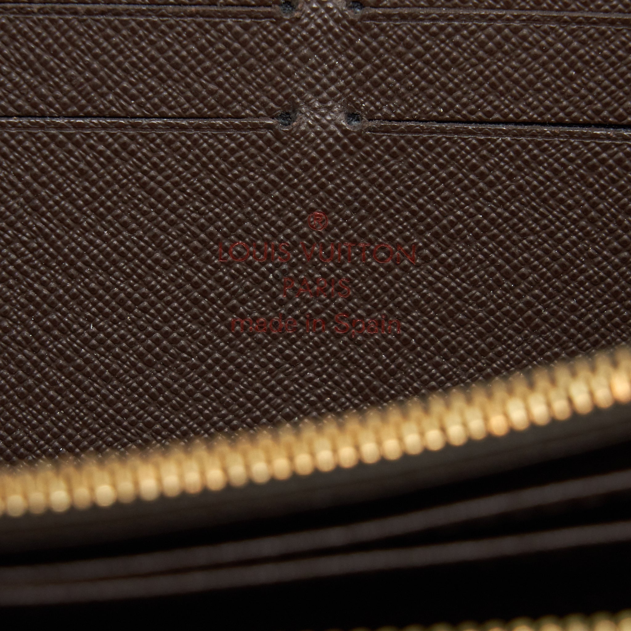 AAA Replica Louis Vuitton LV ZIPPER LONG WALLET DAMIER EBENE GHW