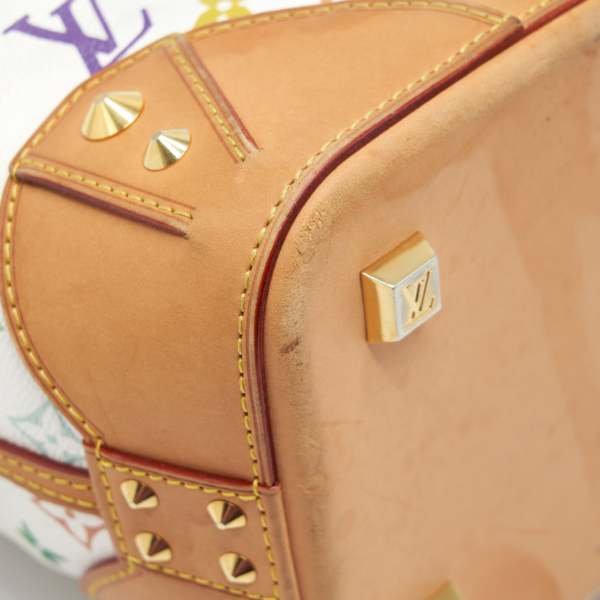 AAA Replica Louis Vuitton LV TOTE BAG WHITE MONOGRAM MULTICOLOUR GHW
