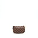 AAA Replica Louis Vuitton LV MINI POCHETTE ACCESSORIES DAMIER EBENE