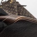 AAA Replica Louis Vuitton LV LIN NOE BAG FABRIC/LEATHER EBENE GHW