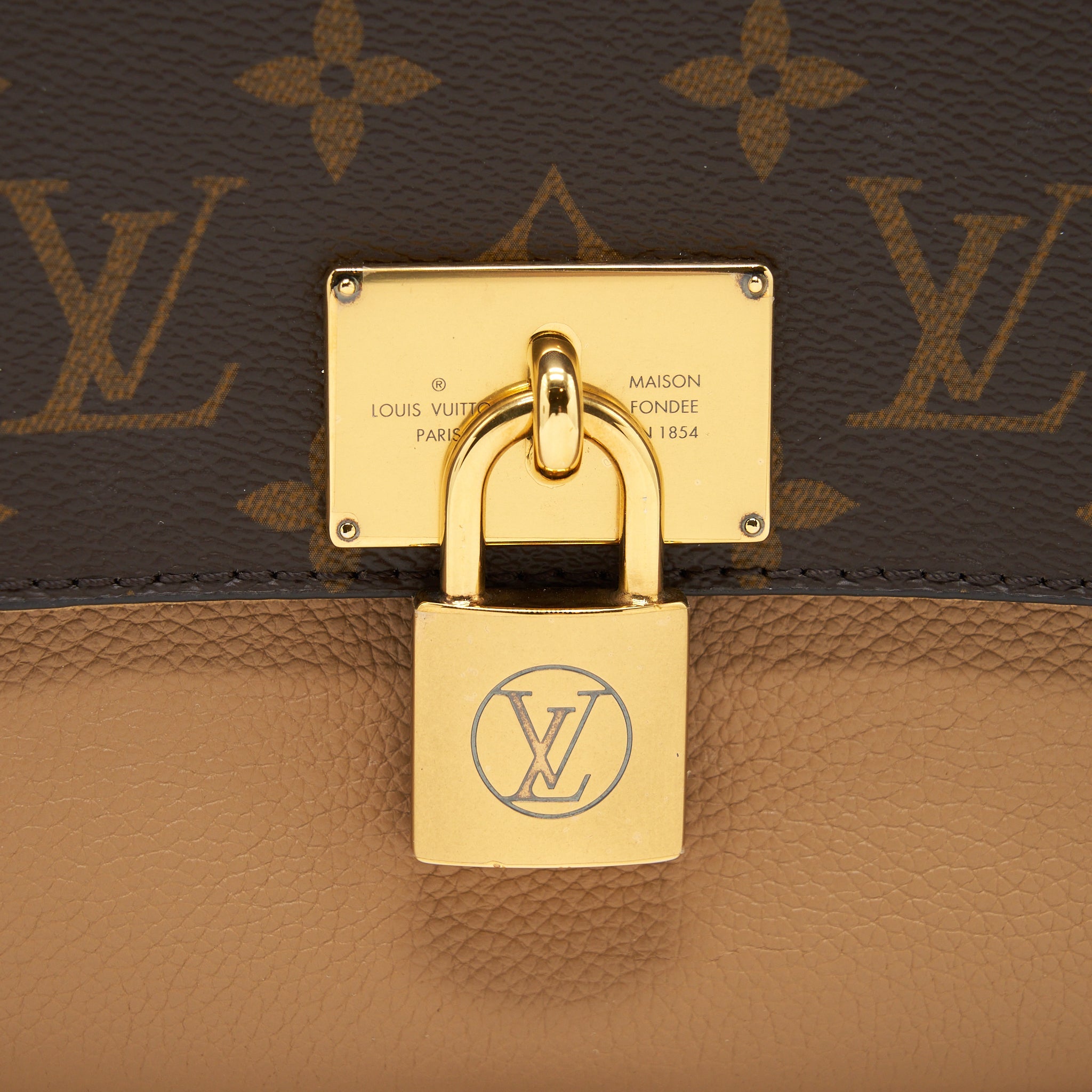 AAA Replica Louis Vuitton LV MARIGNAN TOP HANDLE BAG SESAME MONOGRAM CANVAS GHW