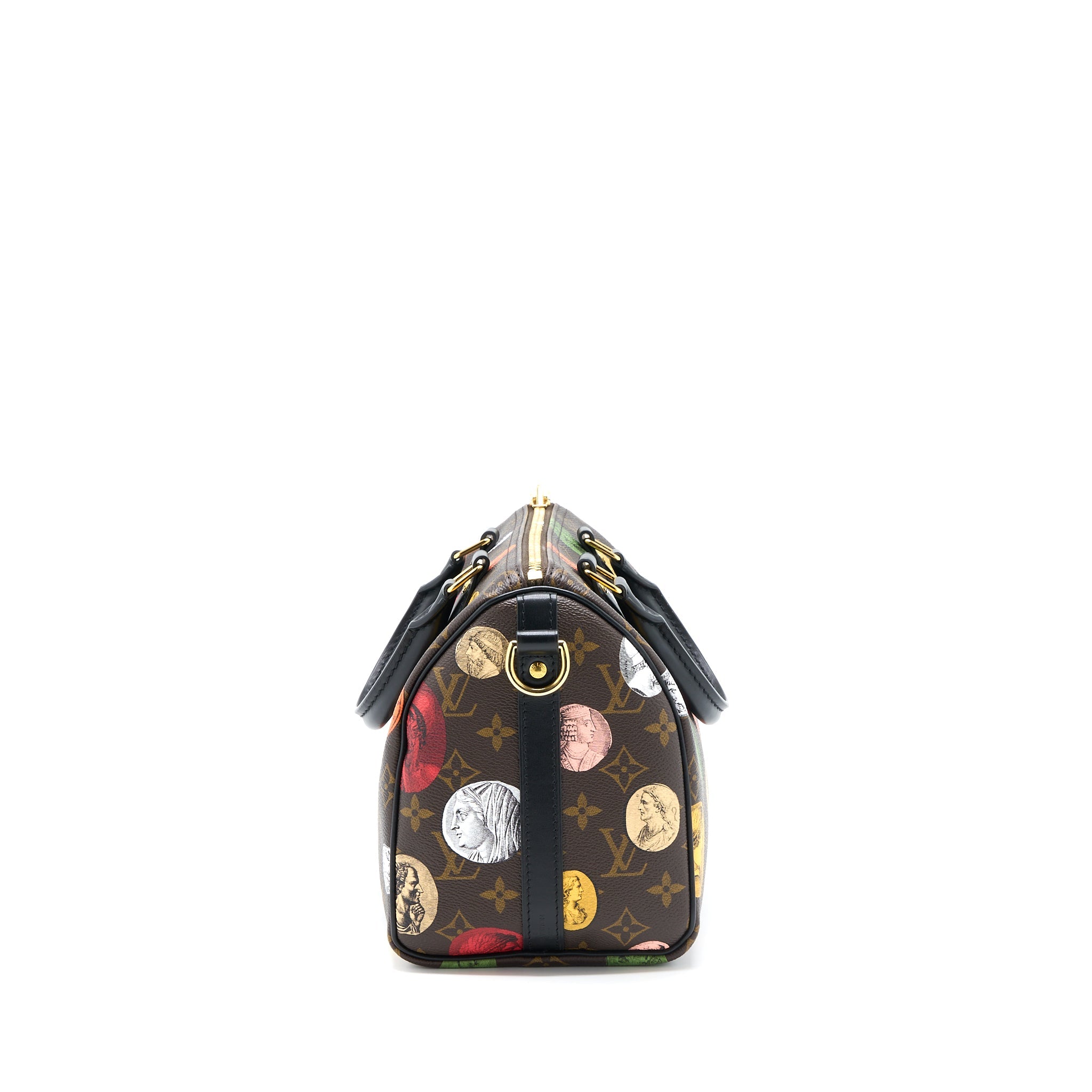 AAA Replica Louis Vuitton LV X FORNASETTI SPEEDY BANDOULIERE 25 MULTICOLOUR MONOGNRAM CANVAS GHW (NEW VERSION)