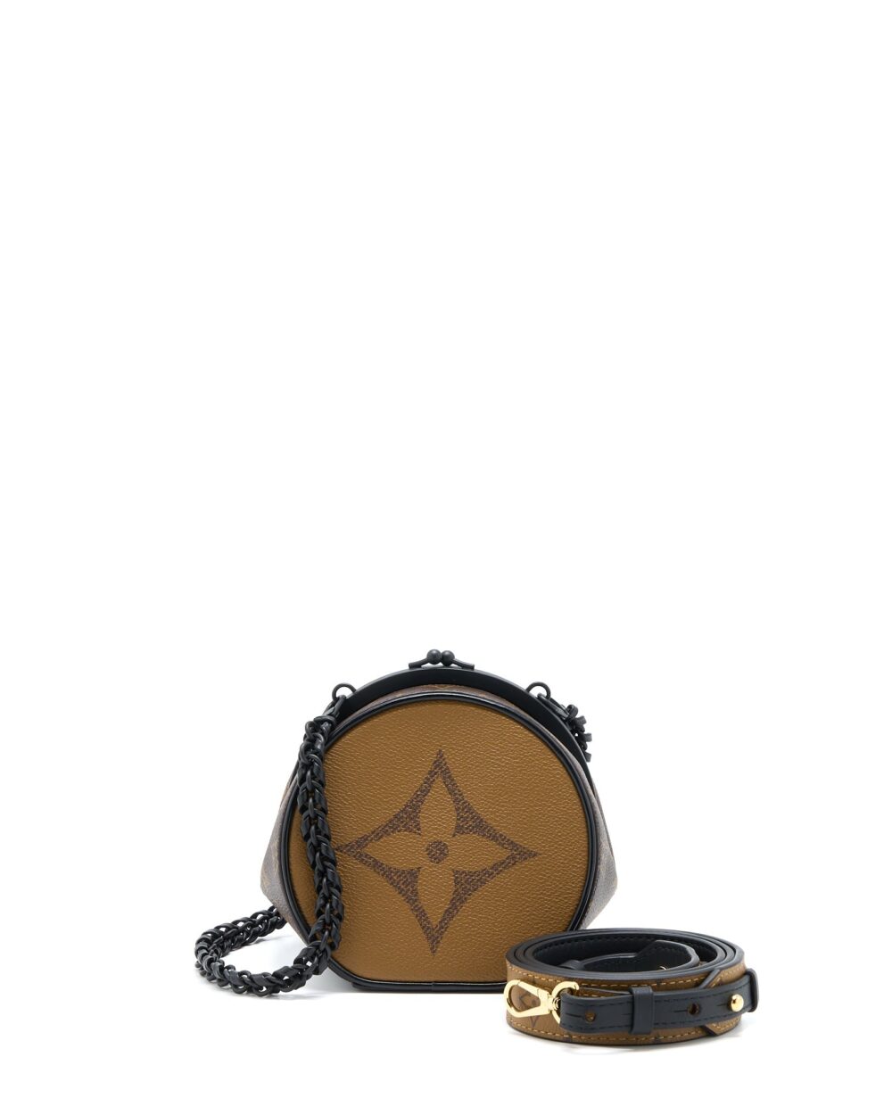 AAA Replica Louis Vuitton LV BOURSICOT CHAIN BAG REVERSE MONOGRAM CANVAS WITH EXTRA LV STRAP